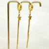 Wholesale Stainless Steel Chain Tassel Earrings Electroplated With Sun Moon Stars Flowers Animal Shapes