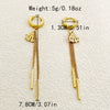 Wholesale Stainless Steel Chain Tassel Earrings Electroplated With Sun Moon Stars Flowers Animal Shapes