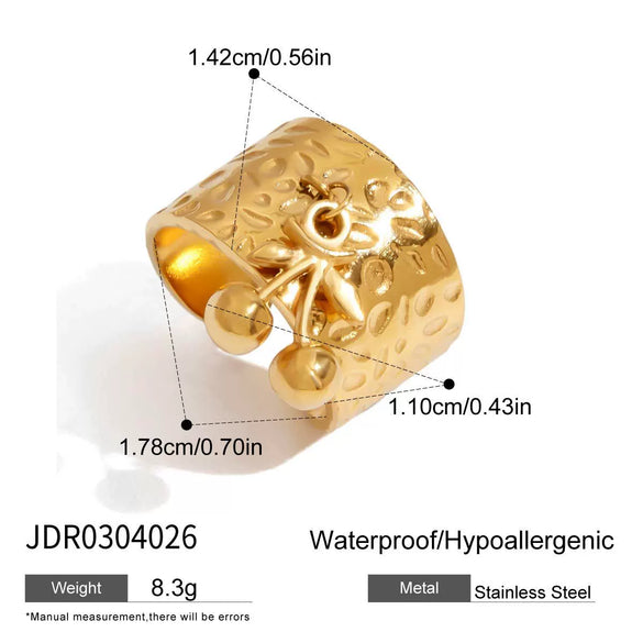 Wholesale Stainless Steel Cherry Geometric Style Electroplated Women's Necklace