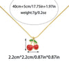 Wholesale Stainless Steel Cherry Pendant Necklace With Snake Bone Chain Electroplating Fashion Minimalist Design