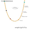 Wholesale 316L Stainless Steel Circle Pendant Clavicle Necklace And Bracelet Set With Electroplating And Chain Pattern