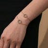Wholesale 316L Stainless Steel Circle Pendant Clavicle Necklace And Bracelet Set With Electroplating And Chain Pattern
