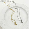 Wholesale Stainless Steel Clavicle Necklace With Cartoon Bear Pendant And Electroplating Treatment