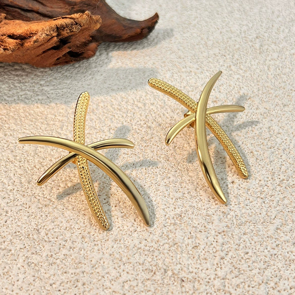 Wholesale Stainless Steel Coconut Tree Geometric Electroplated Earrings For Couples