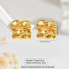 Wholesale Stainless Steel Cold Style Stamped Geometric Pleated Earrings For Women