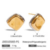 Wholesale Stainless Steel Color Matching Flower Geometric Earrings With Electroplating Light Luxury High End Non Fading Women's Earrings