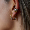 Wholesale Stainless Steel Color Matching Geometric Circle Earrings For Women Electroplated