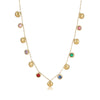 Wholesale Stainless Steel Colored Zircon Shell Pendant Necklace Electroplated Fashion Style For Women