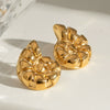 Wholesale Stainless Steel Conch Earrings Natural Style Geometric Pattern Electroplated For Women