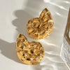 Wholesale Stainless Steel Conch Earrings Natural Style Geometric Pattern Electroplated For Women
