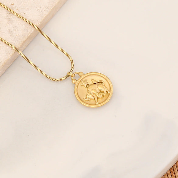 Wholesale Stainless Steel Constellation Pendant Necklace With Electroplating
