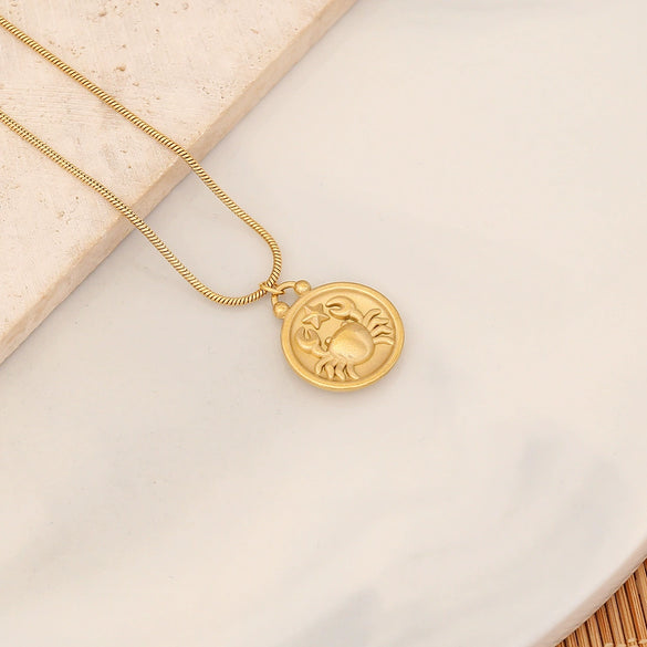 Wholesale Stainless Steel Constellation Pendant Necklace With Electroplating
