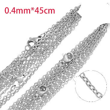 Wholesale Stainless Steel Cross O Shaped Chain Jewelry Accessories 18K Gold Plated Electroplated Handmade