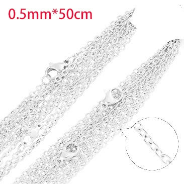 Wholesale Stainless Steel Cross O Shaped Chain Jewelry Accessories 18K Gold Plated Electroplated Handmade