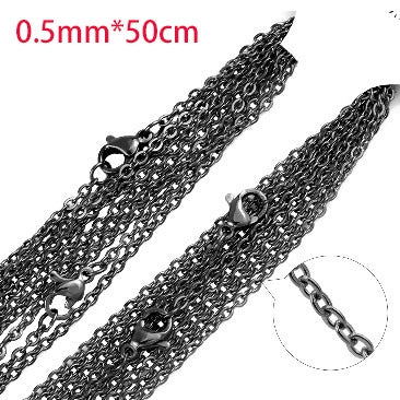 Wholesale Stainless Steel Cross O Shaped Chain Jewelry Accessories 18K Gold Plated Electroplated Handmade