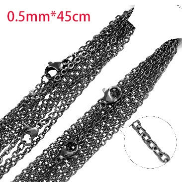 Wholesale Stainless Steel Cross O Shaped Chain Jewelry Accessories 18K Gold Plated Electroplated Handmade