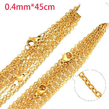 Wholesale Stainless Steel Cross O Shaped Chain Jewelry Accessories 18K Gold Plated Electroplated Handmade