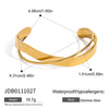 Wholesale Stainless Steel Cross Opening Bracelet With 18K Gold Electroplated Quiet Design And Geometric Style