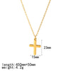 Wholesale Stainless Steel Cross Pendant Necklace Light Luxury Style 18K Gold Plated