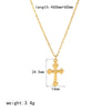 Wholesale Stainless Steel Cross Pendant Necklace Light Luxury Style 18K Gold Plated