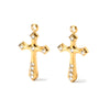 Wholesale Stainless Steel Cross Zircon Pendant Jewelry Accessories With Electroplating And Handmade Clavicle Chain
