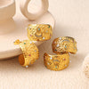 Wholesale 316L Stainless Steel Cshaped Inlaid Rhinestone Imitation Pearl Electroplated Women's Earrings Retro Style