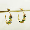 Wholesale Stainless Steel Cshaped Pearl Earrings With Geometric Pattern And Pastoral Style Electroplated
