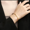 Wholesale Stainless Steel Cshaped Spiral Twist Joker Geometric Electroplated Fashion Commuter Summer Bracelet