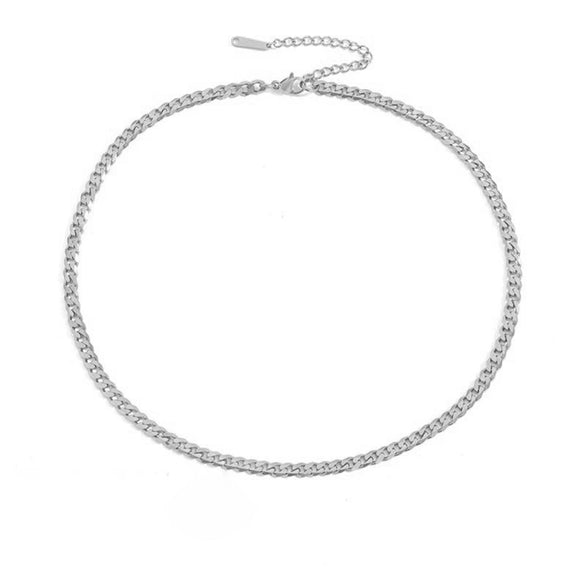 Wholesale Stainless Steel Cuban Chain Necklace For Men And Women 14K Gold Plated U Shape Street Hip Hop Style