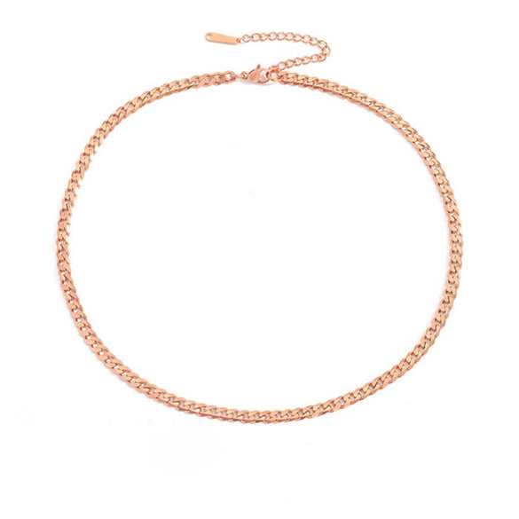 Wholesale Stainless Steel Cuban Chain Necklace For Men And Women 14K Gold Plated U Shape Street Hip Hop Style