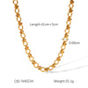 Wholesale Stainless Steel Cuban Chain Necklace With Geometric Design Pvd Vacuum Plated
