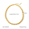 Wholesale Stainless Steel Cuban Chain Necklace With Geometric Design Pvd Vacuum Plated