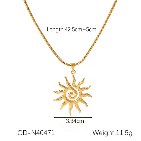 Wholesale Stainless Steel Cuban Chain Necklace With Geometric Design Pvd Vacuum Plated