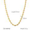 Wholesale Stainless Steel Cuban Chain Necklace With Geometric Design Pvd Vacuum Plated