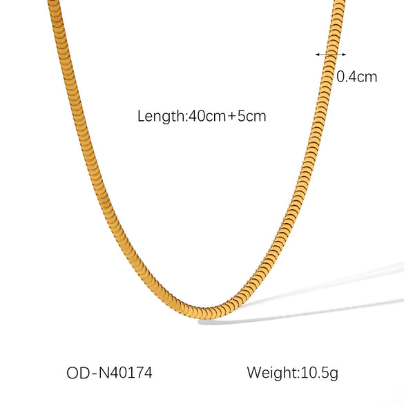 Wholesale Stainless Steel Cuban Chain Necklace With Geometric Design Pvd Vacuum Plated