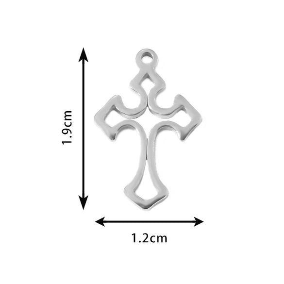 Wholesale Stainless Steel Cut Hollow Cross Jewelry Accessories For Diy Earrings And Bracelet Material