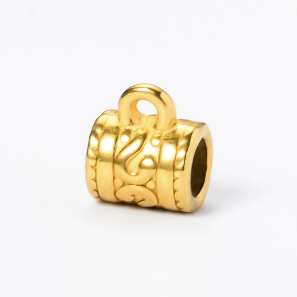 Wholesale Stainless Steel Cylindrical Drum Beads Electroplated Pendant Necklace