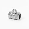 Wholesale Stainless Steel Cylindrical Drum Beads Electroplated Pendant Necklace