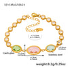 Wholesale Stainless Steel Czech Glass Geometric Anklet For Women Simple Style Luxury Foot Accessories