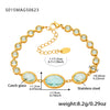 Wholesale Stainless Steel Czech Glass Geometric Anklet For Women Simple Style Luxury Foot Accessories