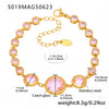 Wholesale Stainless Steel Czech Glass Geometric Anklet For Women Simple Style Luxury Foot Accessories