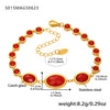 Wholesale Stainless Steel Czech Glass Geometric Anklet For Women Simple Style Luxury Foot Accessories