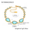 Wholesale Stainless Steel Czech Glass Geometric Anklet For Women Simple Style Luxury Foot Accessories