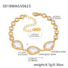 Wholesale Stainless Steel Czech Glass Geometric Anklet For Women Simple Style Luxury Foot Accessories