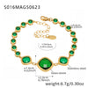Wholesale Stainless Steel Czech Glass Geometric Anklet For Women Simple Style Luxury Foot Accessories