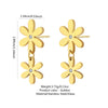 Wholesale Stainless Steel Daisy Flower Jewelry Set 18K Gold Plated For Women