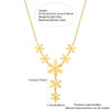 Wholesale Stainless Steel Daisy Flower Jewelry Set 18K Gold Plated For Women