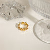 Wholesale Stainless Steel Daisy Flower Ring With Electroplating Fashion Jewelry