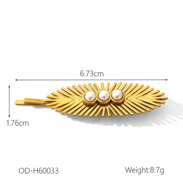 Wholesale Stainless Steel Daisy Hairpin With Vacuum Plating And Electroplating Female Highend Style