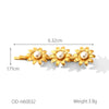 Wholesale Stainless Steel Daisy Hairpin With Vacuum Plating And Electroplating Female Highend Style